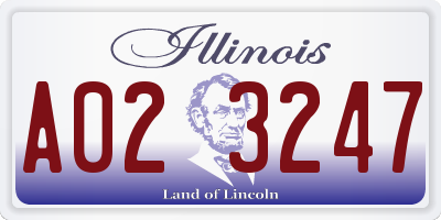 IL license plate A023247