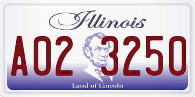 IL license plate A023250
