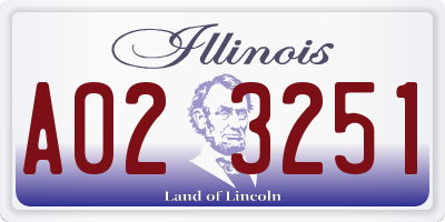 IL license plate A023251