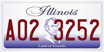 IL license plate A023252