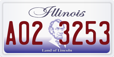 IL license plate A023253
