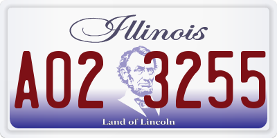 IL license plate A023255