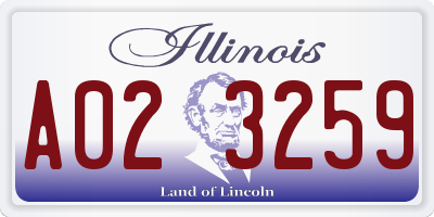 IL license plate A023259