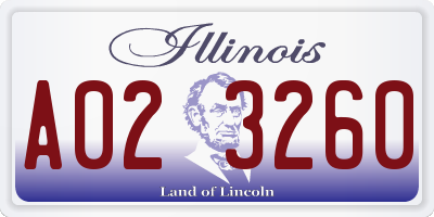 IL license plate A023260