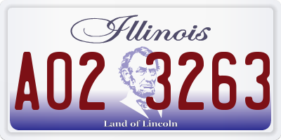 IL license plate A023263