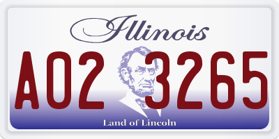 IL license plate A023265