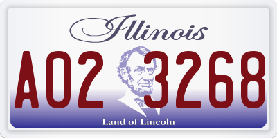 IL license plate A023268