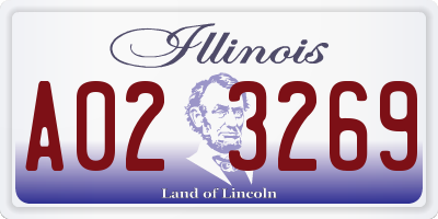 IL license plate A023269