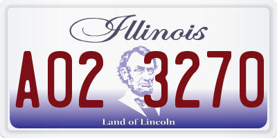 IL license plate A023270