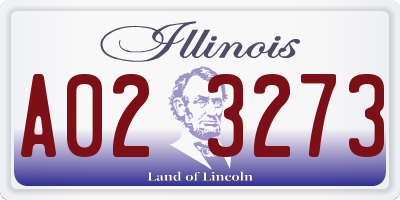 IL license plate A023273