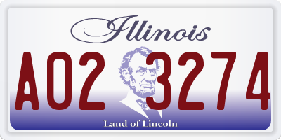IL license plate A023274