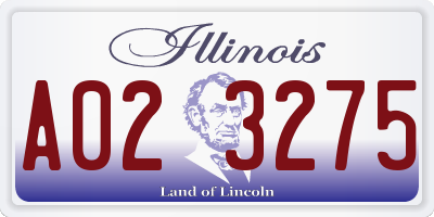 IL license plate A023275