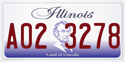 IL license plate A023278