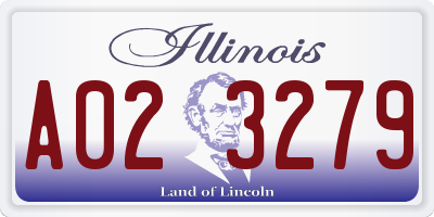 IL license plate A023279