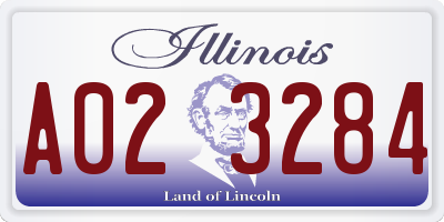 IL license plate A023284