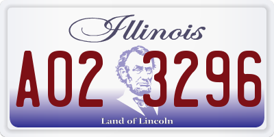 IL license plate A023296
