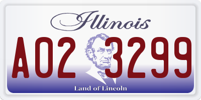 IL license plate A023299