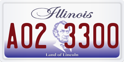 IL license plate A023300
