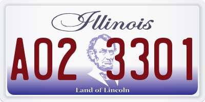 IL license plate A023301