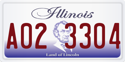 IL license plate A023304