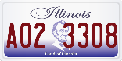 IL license plate A023308