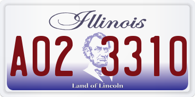 IL license plate A023310