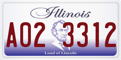 IL license plate A023312