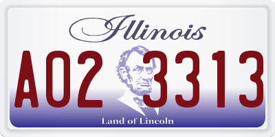 IL license plate A023313