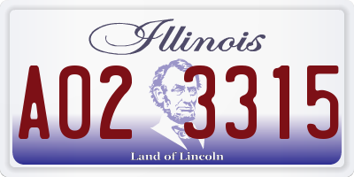 IL license plate A023315