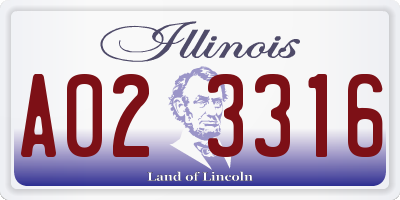 IL license plate A023316