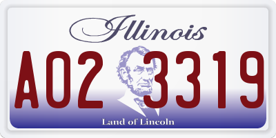 IL license plate A023319