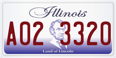 IL license plate A023320