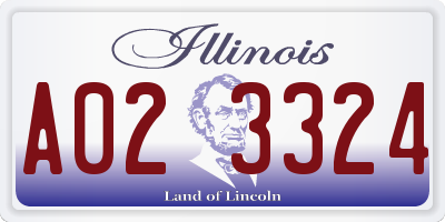 IL license plate A023324