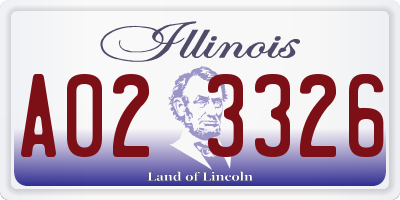 IL license plate A023326