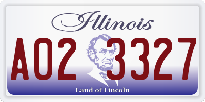IL license plate A023327