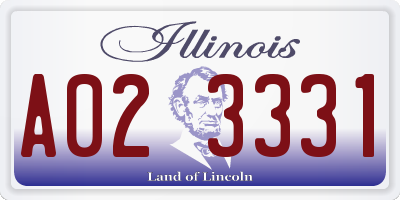 IL license plate A023331