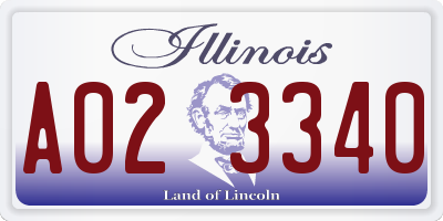 IL license plate A023340