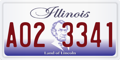 IL license plate A023341