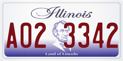 IL license plate A023342
