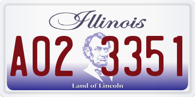 IL license plate A023351