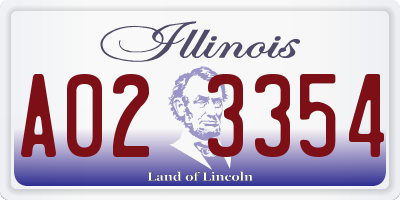 IL license plate A023354