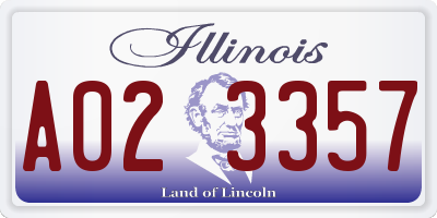 IL license plate A023357