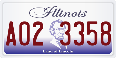 IL license plate A023358