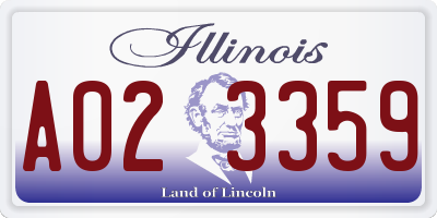IL license plate A023359