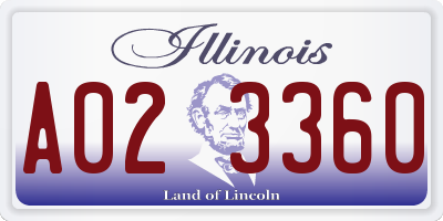 IL license plate A023360