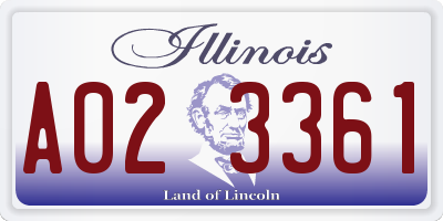 IL license plate A023361