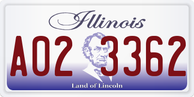 IL license plate A023362