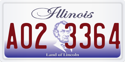 IL license plate A023364