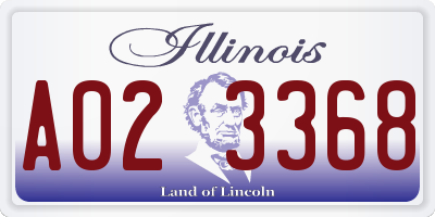 IL license plate A023368