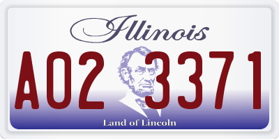 IL license plate A023371